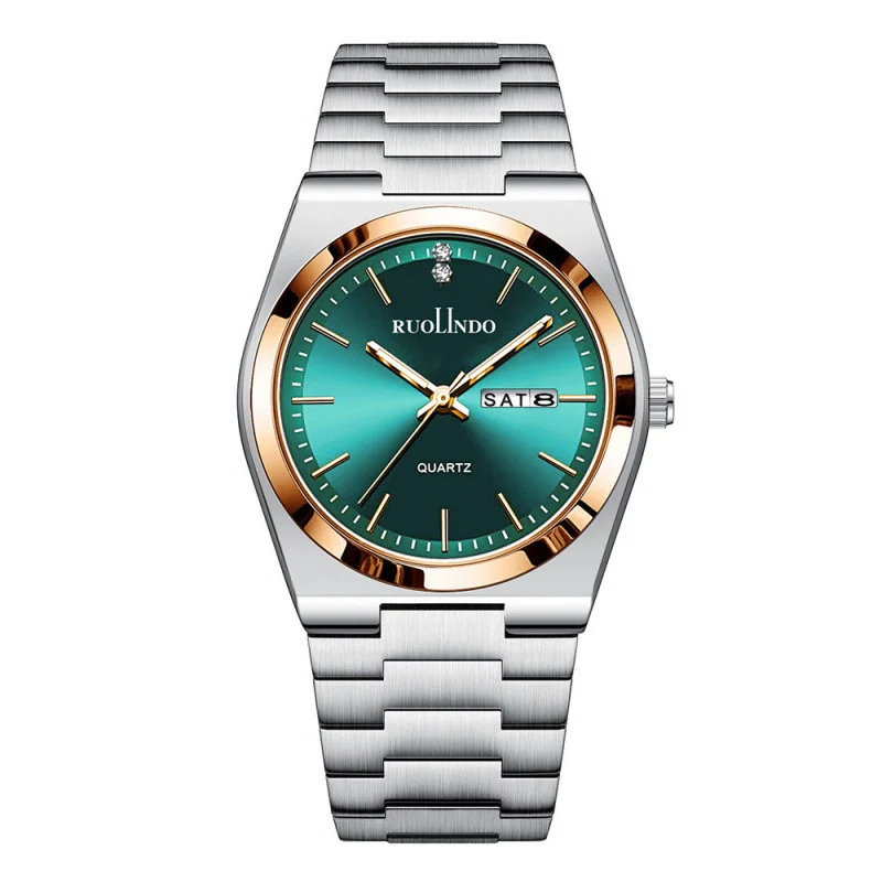 Ultra-thin Butterfly-clasp Steel-band Quartz Mens Watch - Image 5