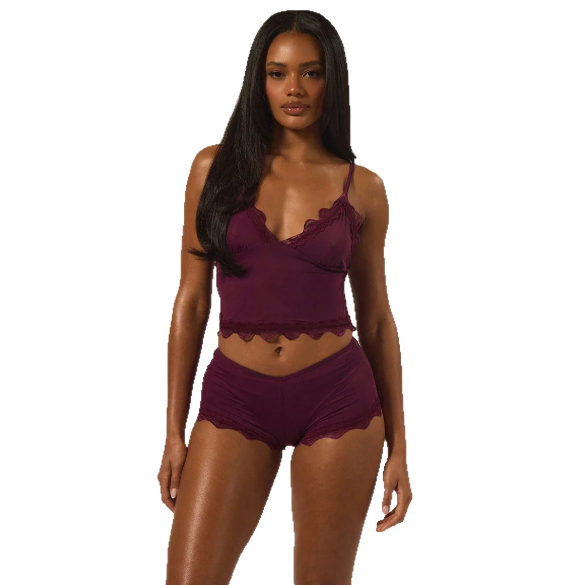 Lace Trimmed Sleeveless Camisole Top - Women's Soft Loungewear Vest for Home Casual Wear - Image 3