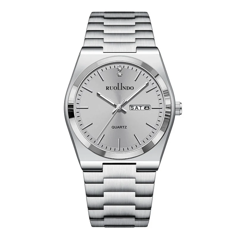 Ultra-thin Butterfly-clasp Steel-band Quartz Mens Watch - Image 10