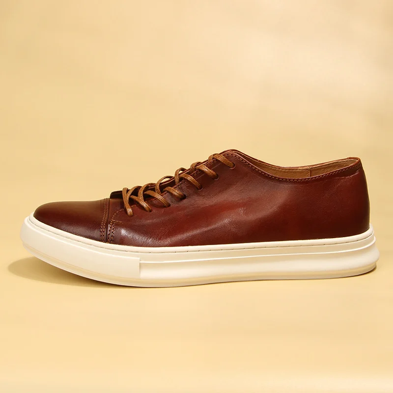 Horse Skin Washed Vintage Casual Leather Shoes - Image 5