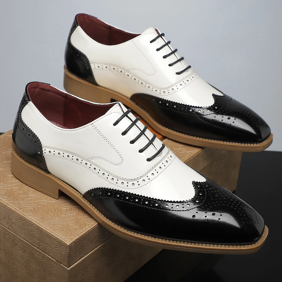 Men's British-style Business Formal Pointed-toe Lace-up Casual Shoes - Image 9