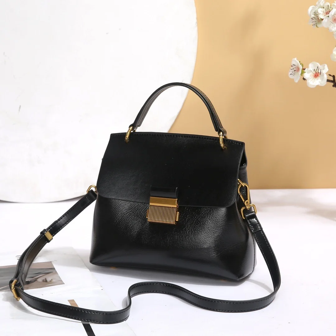 Badi Leather Women's Bag, Made Of Top-layer Cowhide, Premium Feel, Tote And Shoulder Bag, Genuine Leather With Large Capacity, Perfect For Commuting And Crossbody Use - Image 6