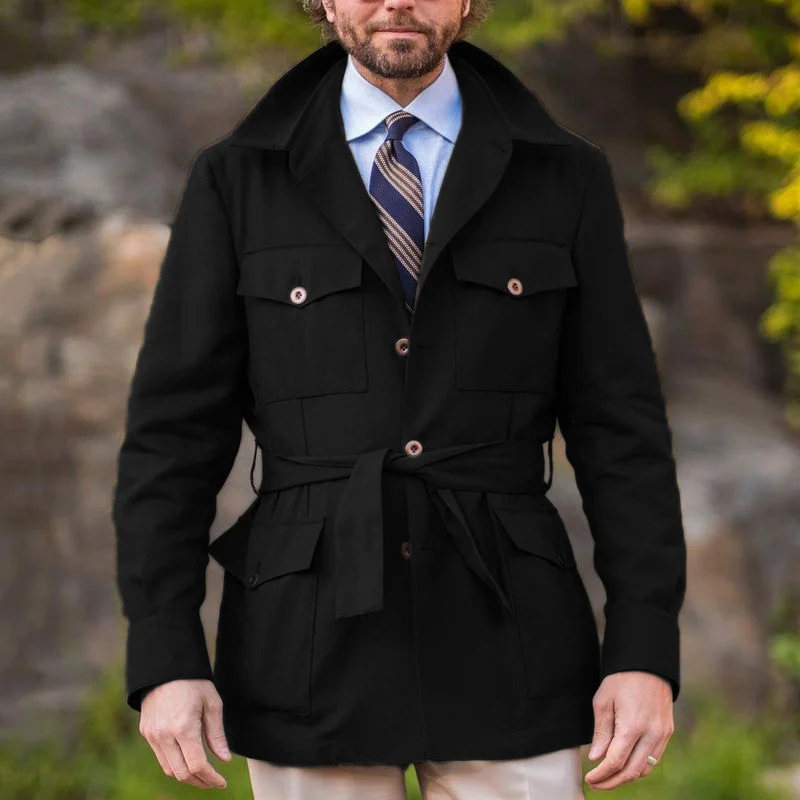 Thin Plus-Size Trench Coat Men's Casual Jacket