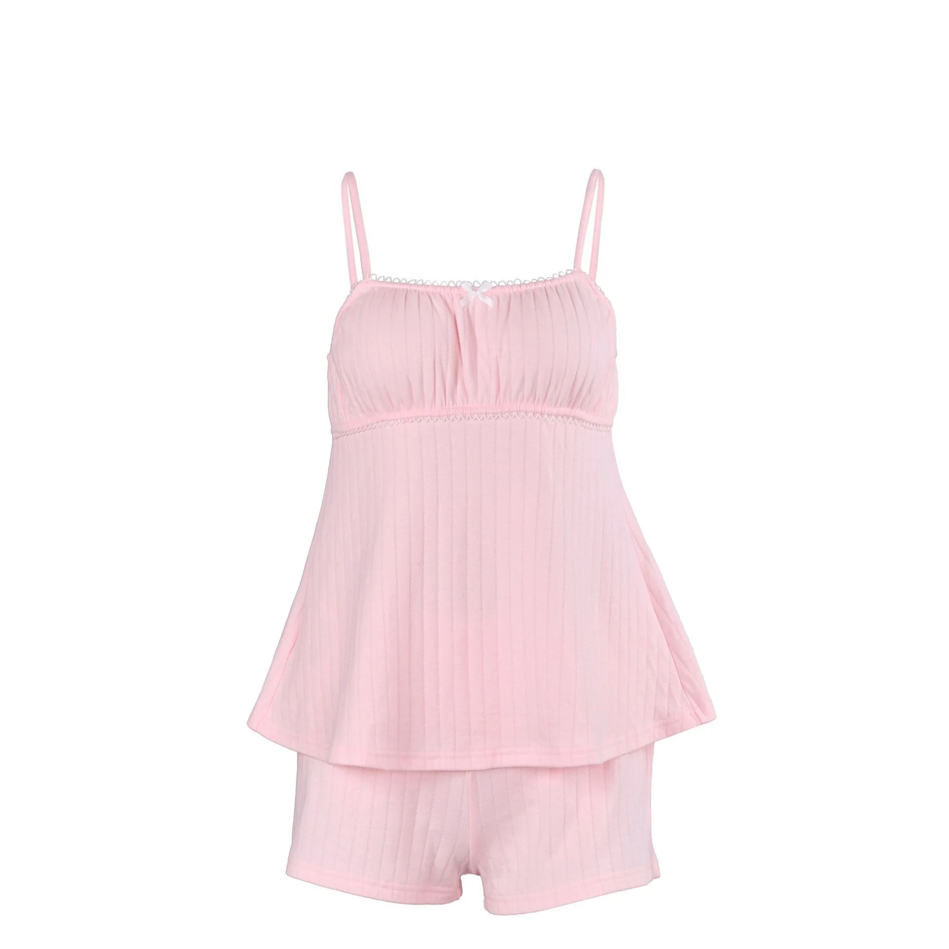 Lace-banded Tube Top And Shorts Two-piece Set Comfortable Sleepwear - Image 6