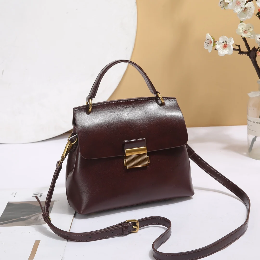 Badi Leather Women's Bag, Made Of Top-layer Cowhide, Premium Feel, Tote And Shoulder Bag, Genuine Leather With Large Capacity, Perfect For Commuting And Crossbody Use - Image 2
