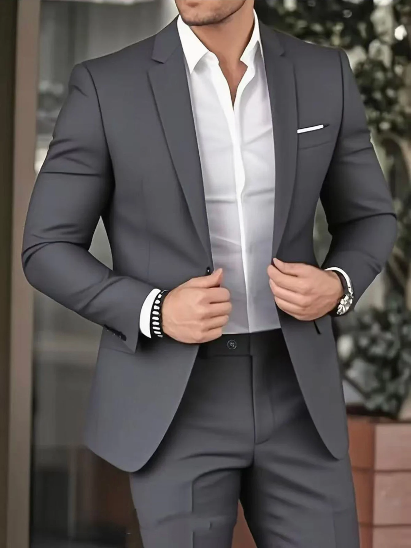 Elegant Banquet Gown Slim-Fit Fashionable Suit And Trousers For Men - Image 3