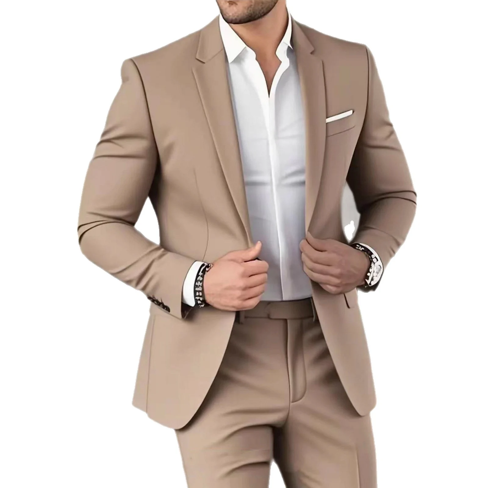 Elegant Banquet Gown Slim-Fit Fashionable Suit And Trousers For Men - Image 9