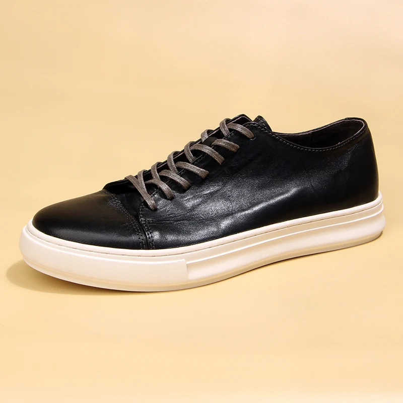 Horse Skin Washed Vintage Casual Leather Shoes - Image 2