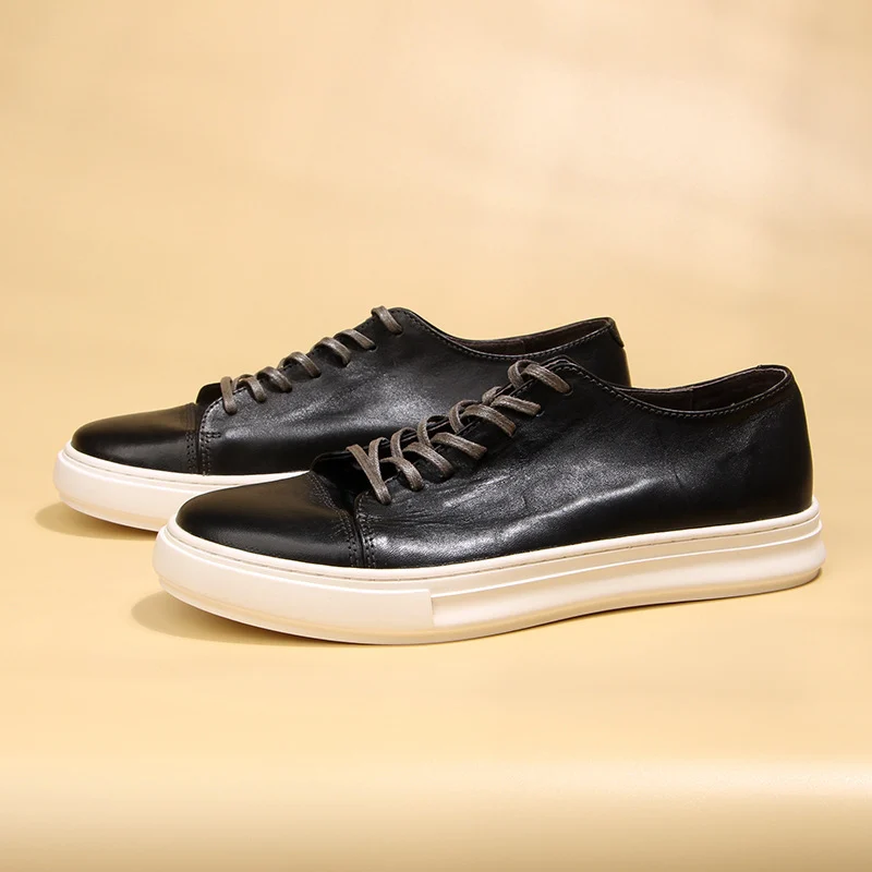 Horse Skin Washed Vintage Casual Leather Shoes - Image 6