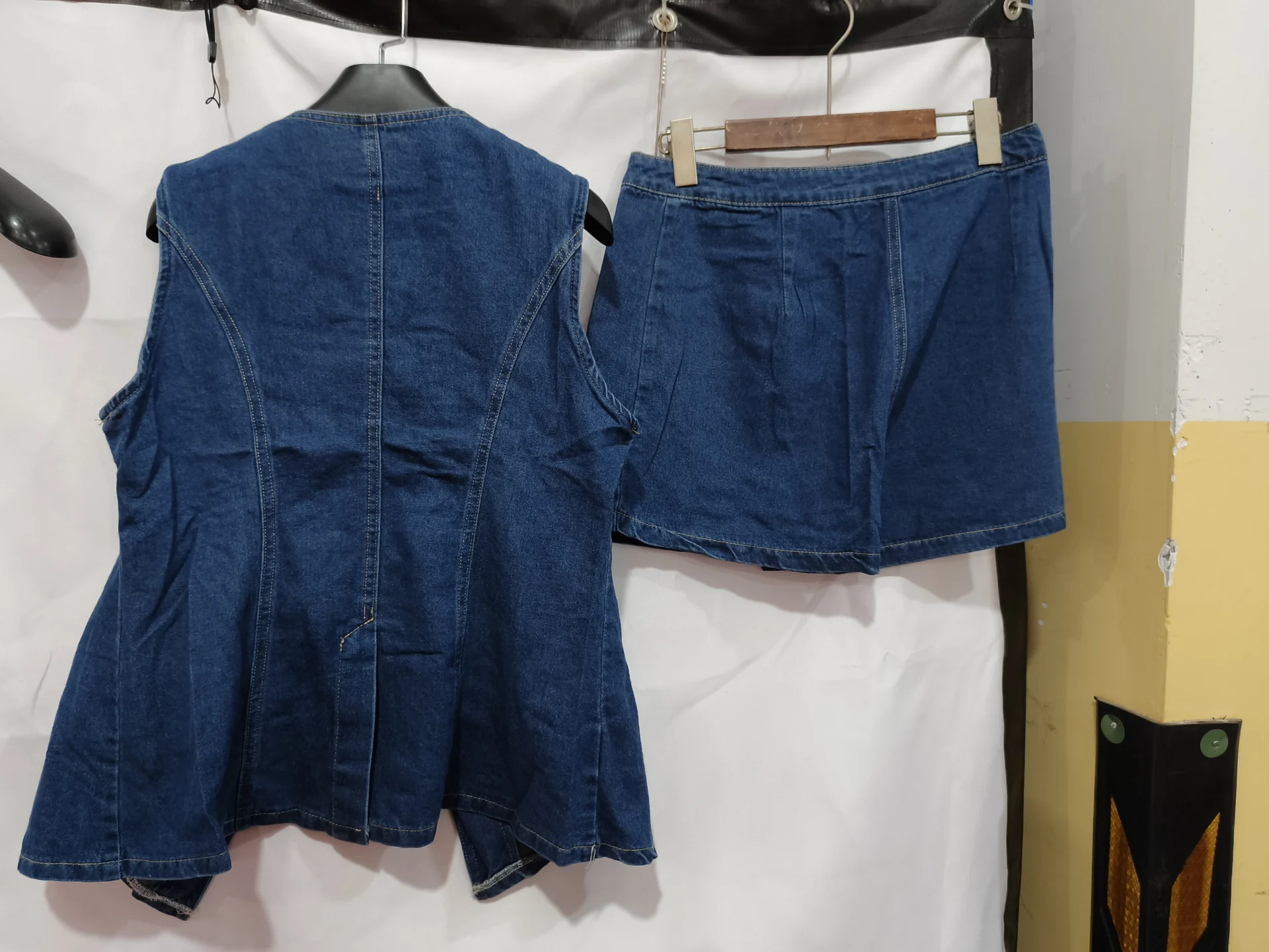 Fashion Denim Suit Summer Casual Sleeveless Button Vest Top And High Waist Shorts Set For Womens Clothing - Image 7