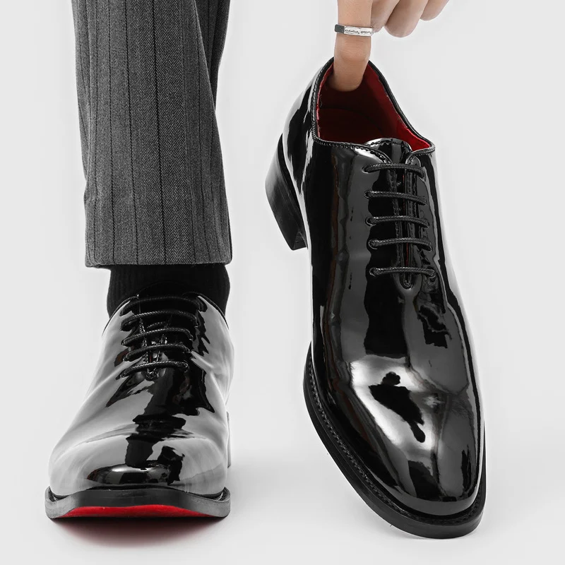 Casual Commuter Formal Red-soled Glossy British-style Business Shoes - Image 2
